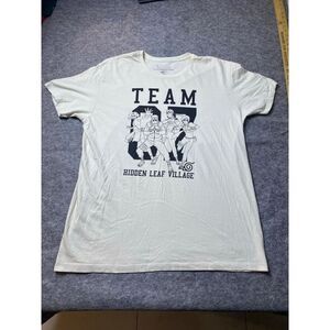 Naruto Shirt Mens 2XL White Shippuden Collection Team 7 Hidden Leaf Village Tee